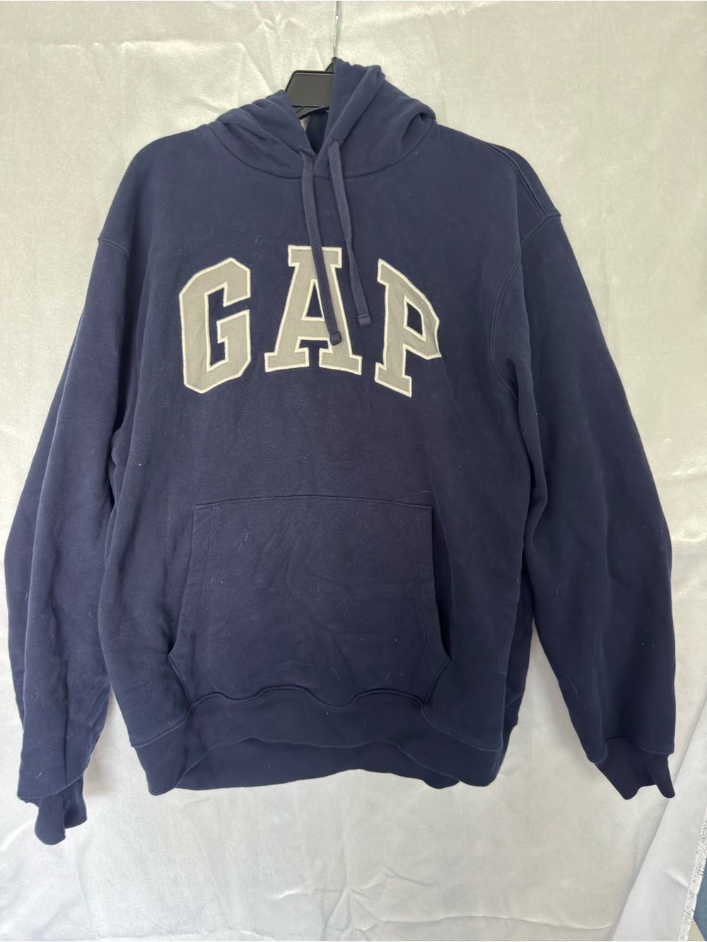 GAP Navy Crewneck Hoodie with Contrasting White Logo